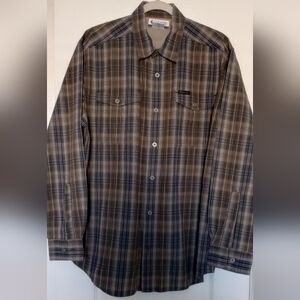 Columbia Men's Plaid Button-Up Shirt Size Large